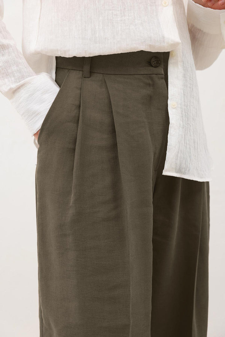 ANT Pleated Palazzo Women's Pants - Airdrie