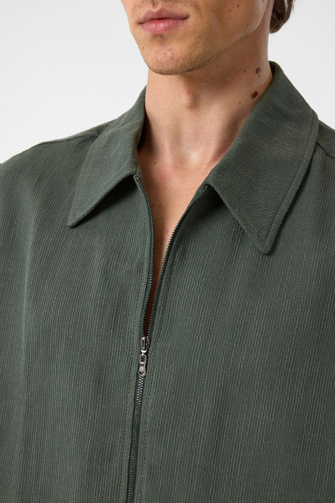ANT Antioch Haki Polo Neck Textured Men's Vest - Orem