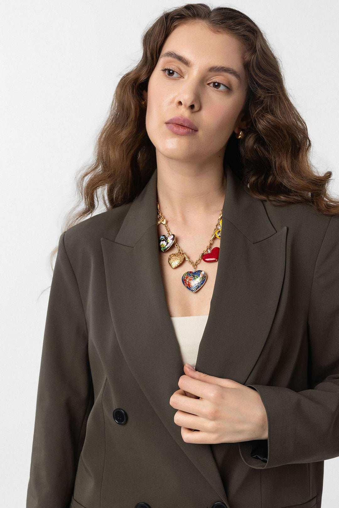 ANT Antioch Haki Regular Fit Double-Breasted Women's Blazer Jacket - Fort Collins
