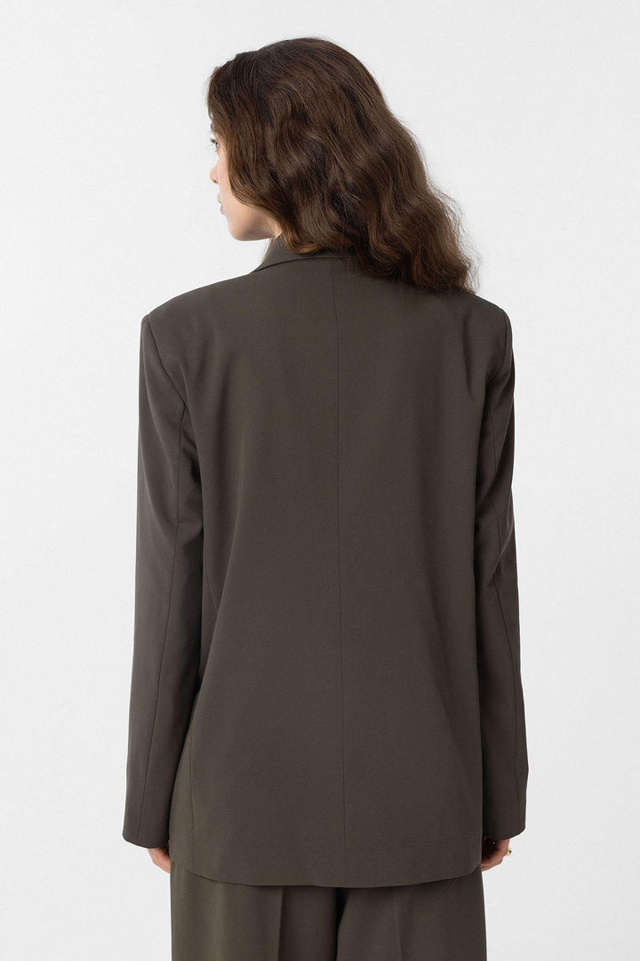 ANT Antioch Haki Regular Fit Double-Breasted Women's Blazer Jacket - Fort Collins