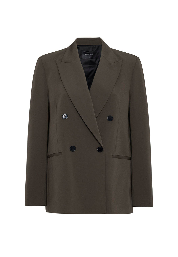 ANT Antioch Haki Regular Fit Double-Breasted Women's Blazer Jacket - Fort Collins