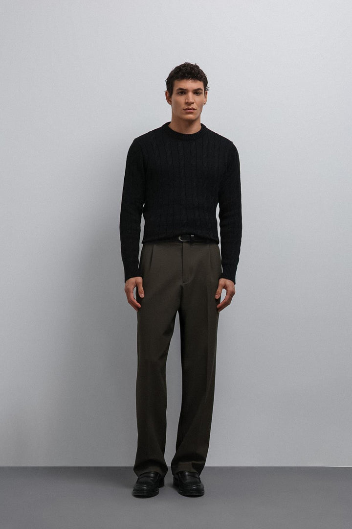 ANT Antioch Haki Relax Fit Baggy Pilili Erkek Pantolon - Boston