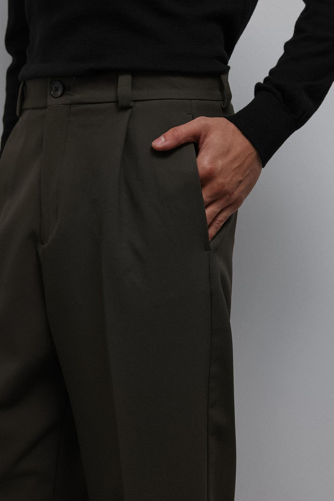 ANT Antioch Haki Relax Fit Baggy Pilili Erkek Pantolon - Boston