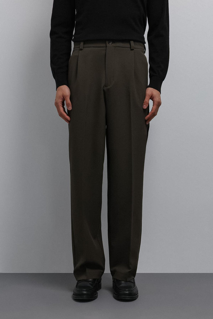 ANT Antioch Haki Relax Fit Baggy Pilili Erkek Pantolon - Boston