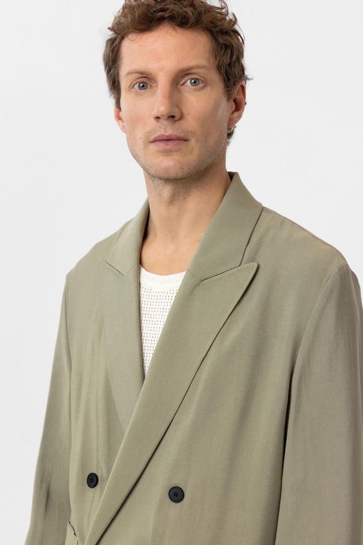 ANT Antioch Haki Relax Fit Diagonel Slim Men's Blazer Jacket - Speyer
