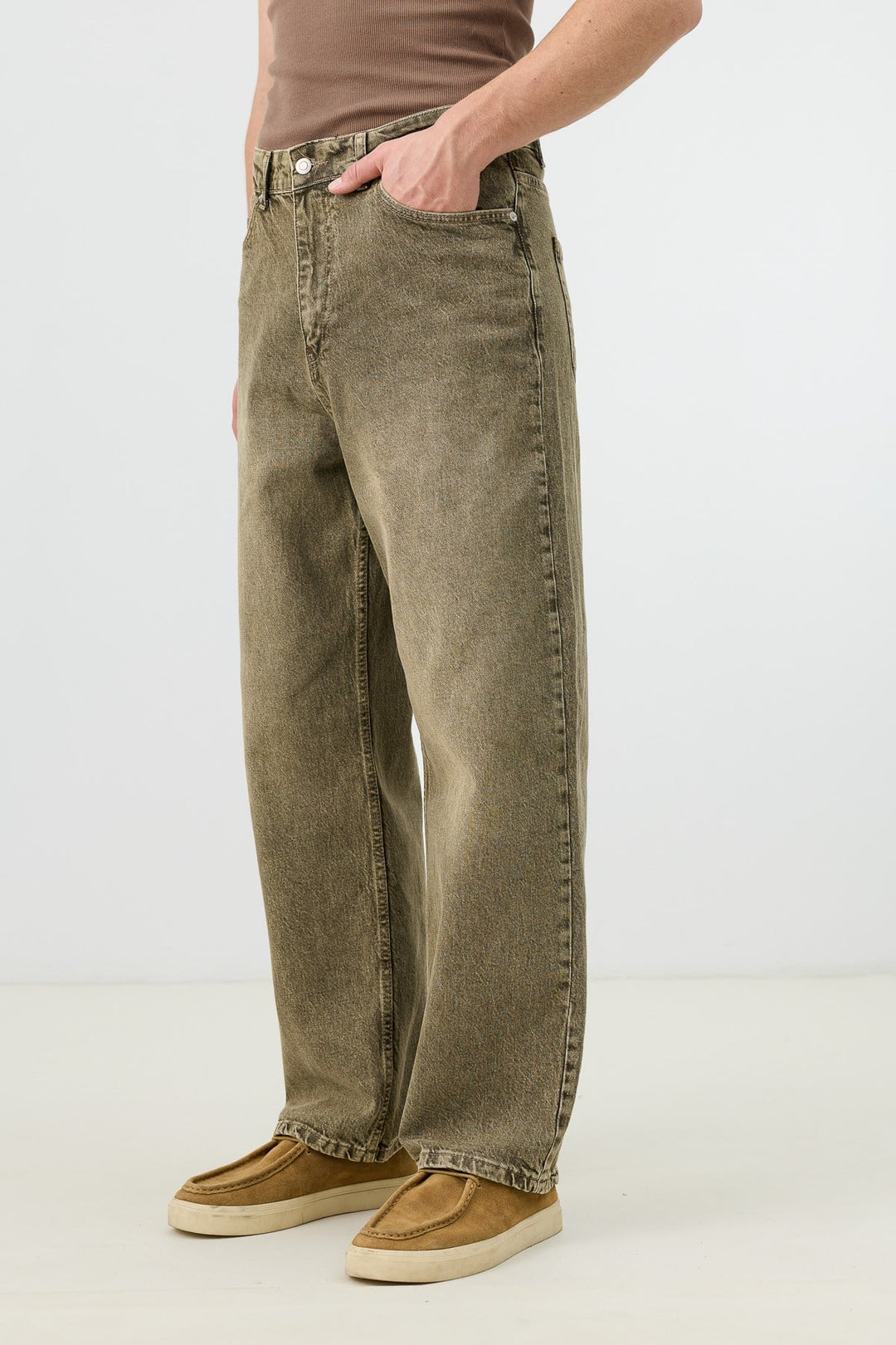 ANT Antioch Haki Relax Fit Erkek Jean - Dresden