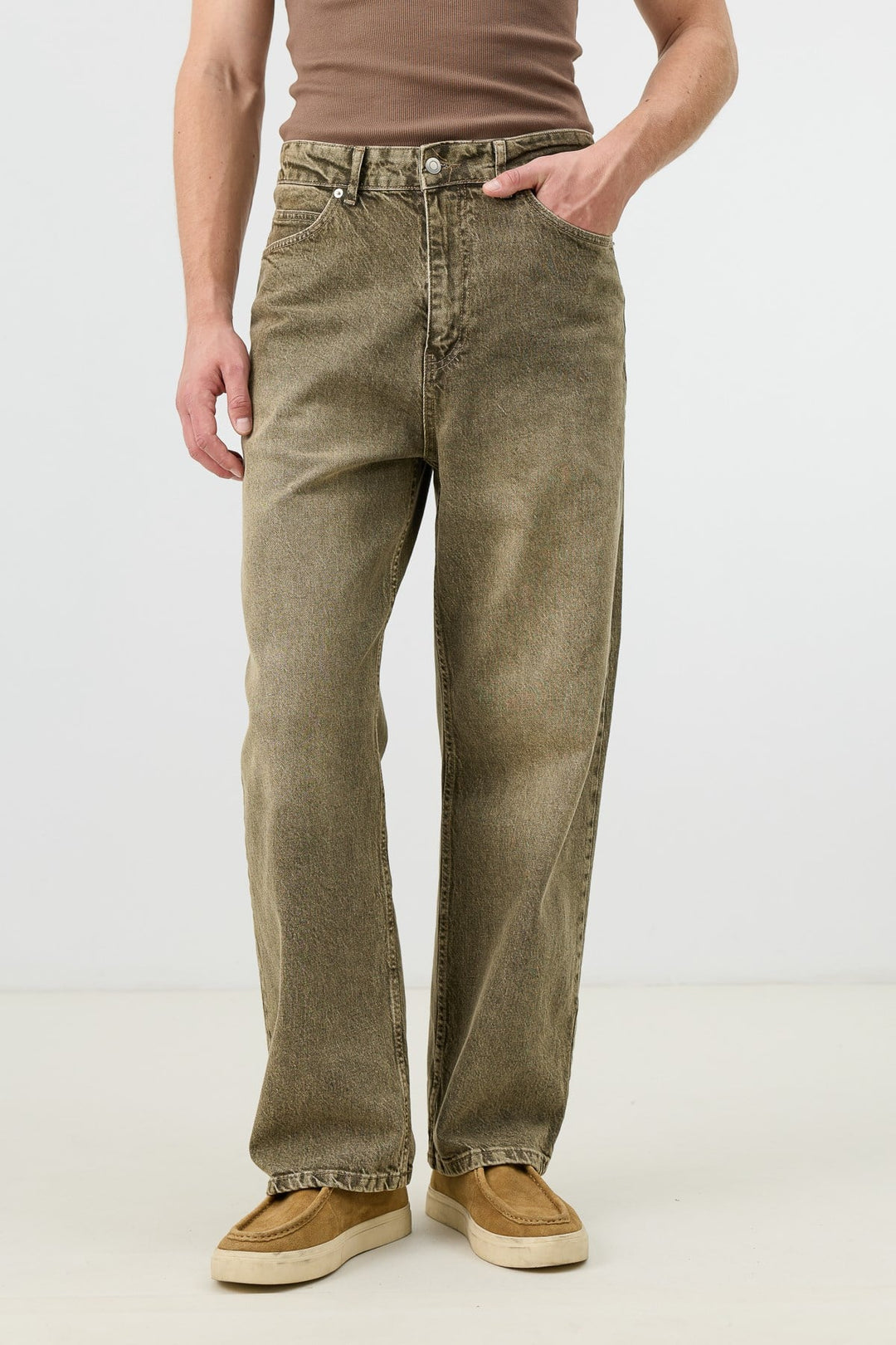 ANT Antioch Haki Relax Fit Erkek Jean - Dresden