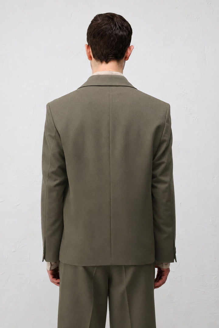 ANT Antioch Haki Relax Fit Kruvaze Erkek Blazer Ceket - Tarragona