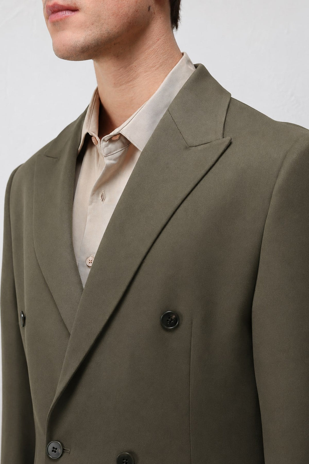 ANT Antioch Haki Relax Fit Kruvaze Erkek Blazer Ceket - Tarragona