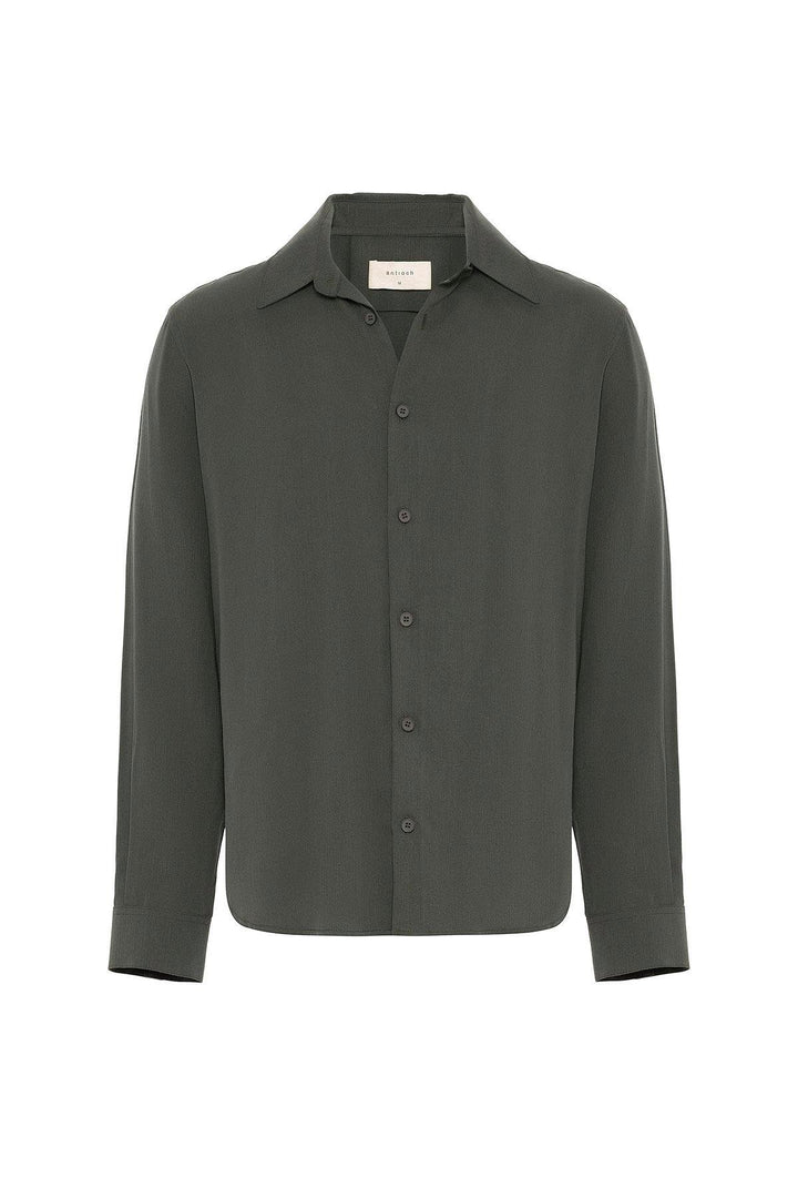 ANT Antioch Haki Relax Fit Lyocell Fabric Men's Shirt - Lingen