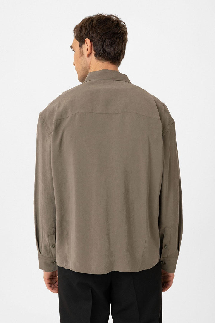 ANT Antioch Haki Relax Fit Modal Fabric Men's Shirt - South Brunswick