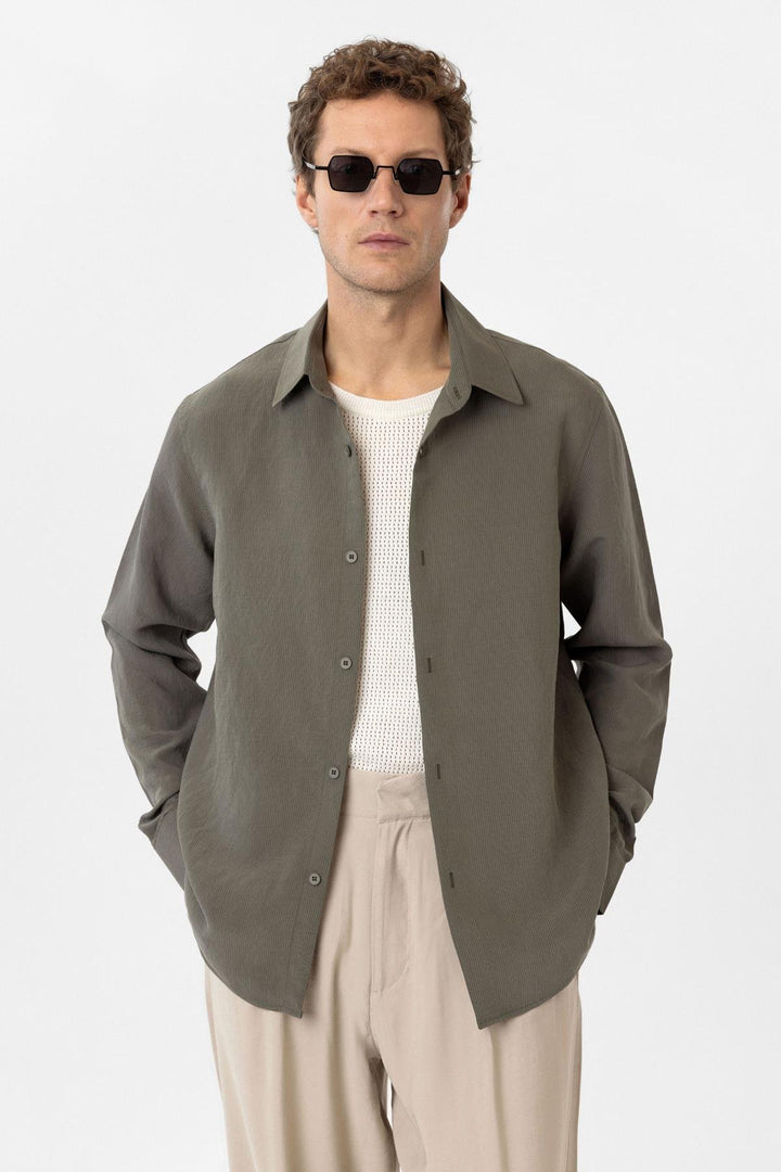 ANT Antioch Haki Relax Fit Modal Fabric Men's Shirt - Angers