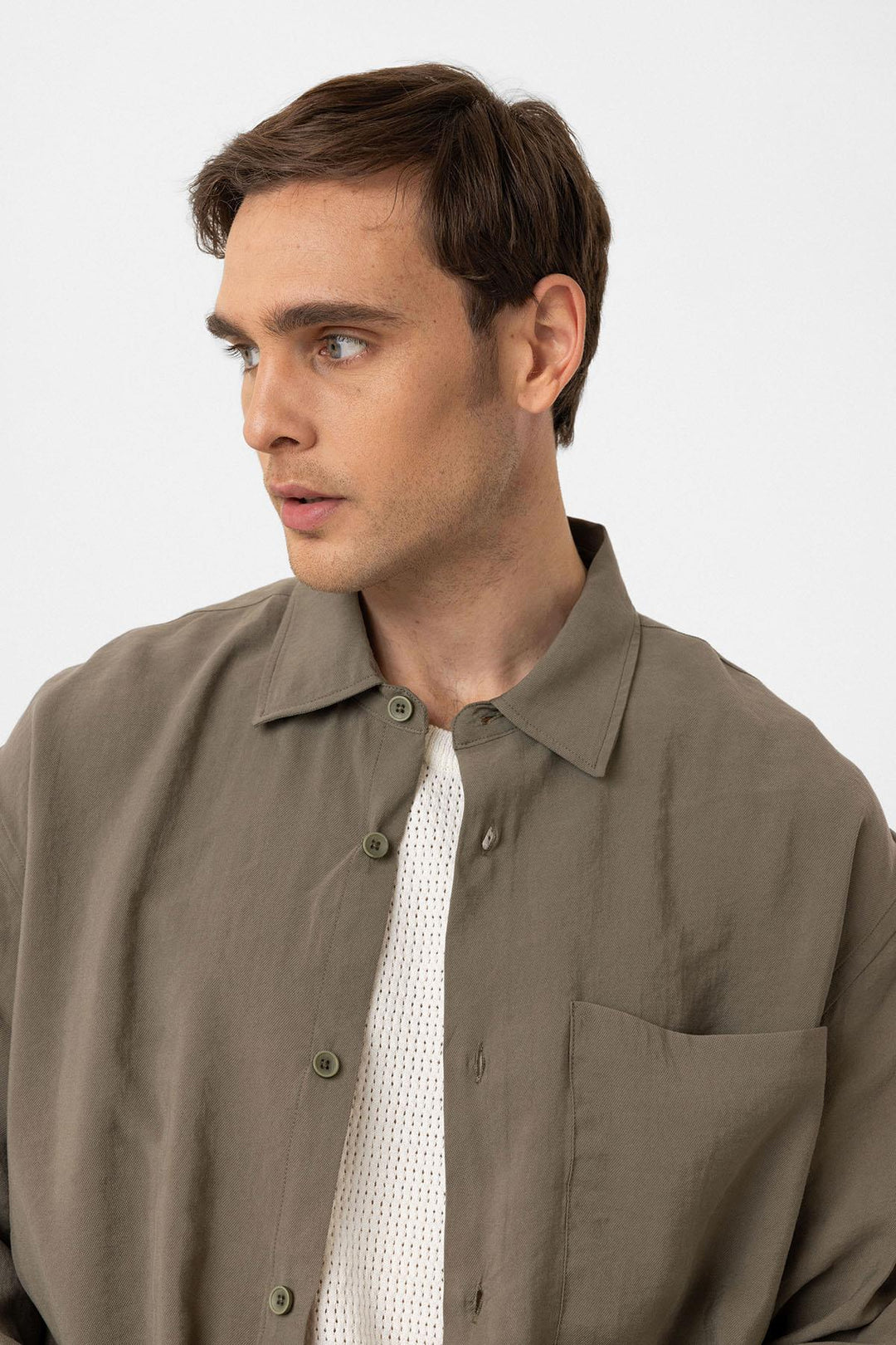 ANT Antioch Haki Relax Fit Modal Fabric Men's Shirt - South Brunswick