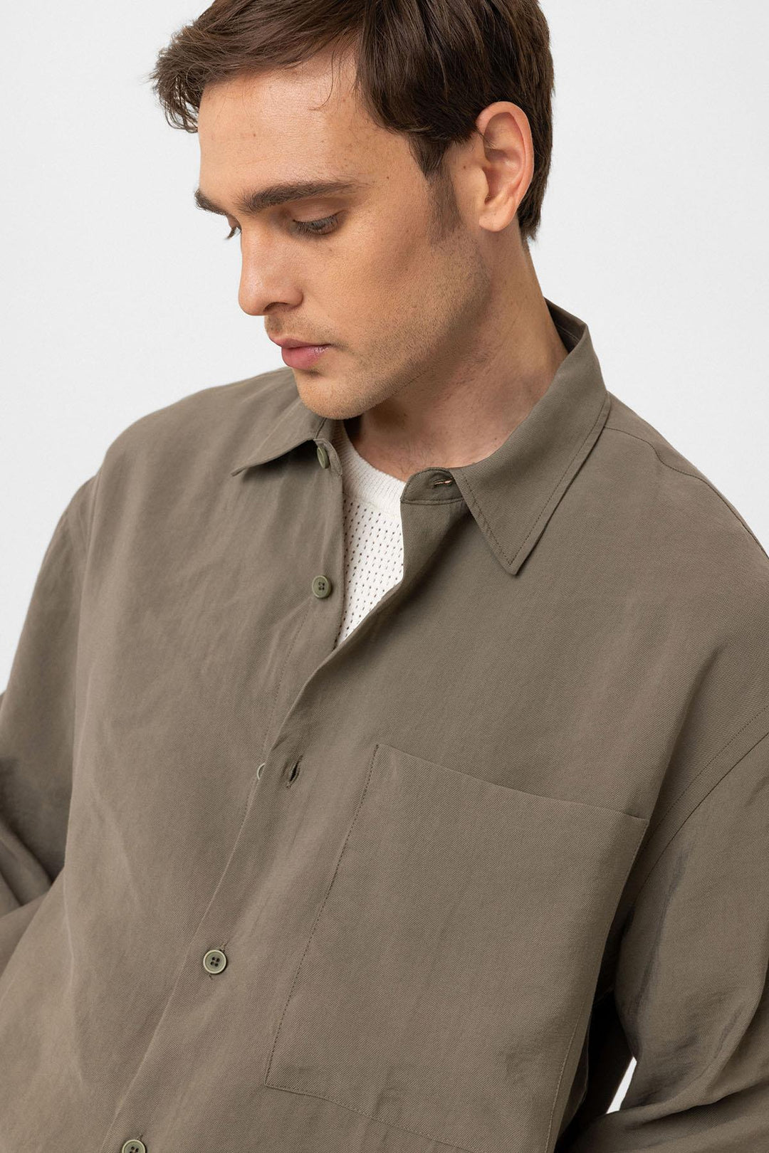 ANT Antioch Haki Relax Fit Modal Fabric Men's Shirt - South Brunswick