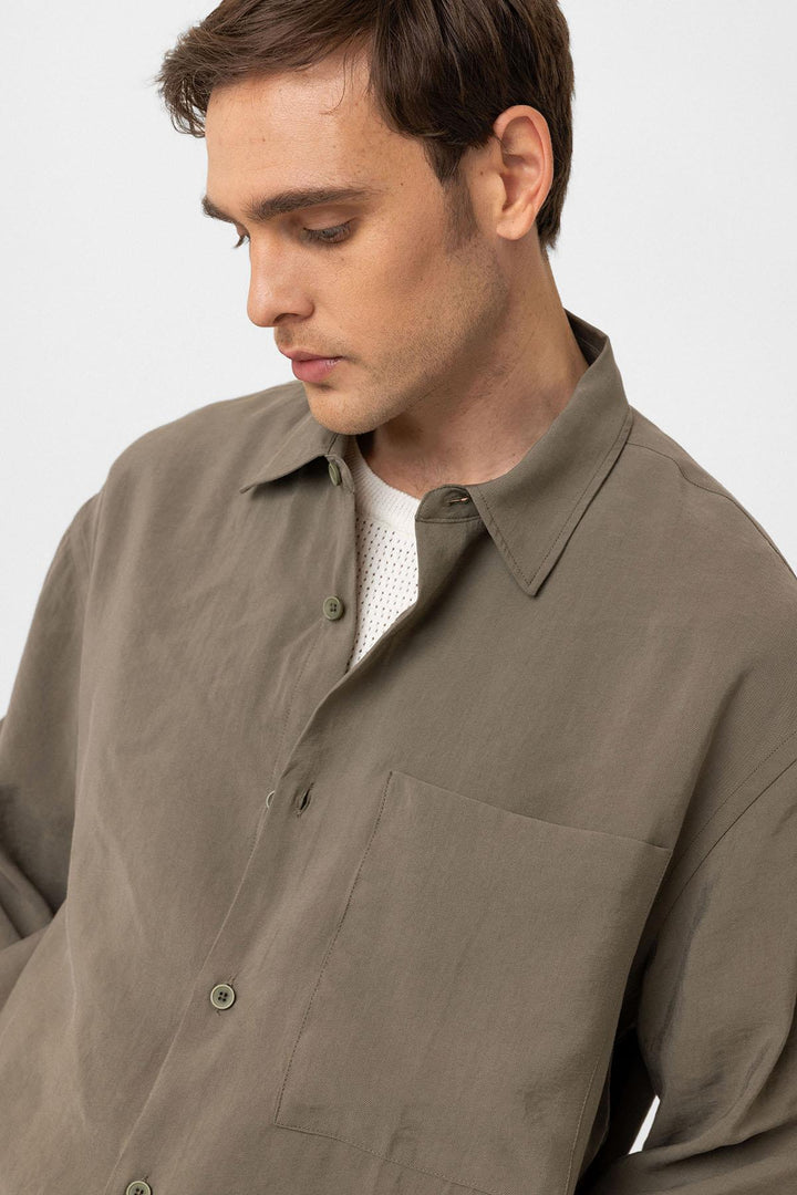 ANT Antioch Haki Relax Fit Modal Fabric Men's Shirt - South Brunswick