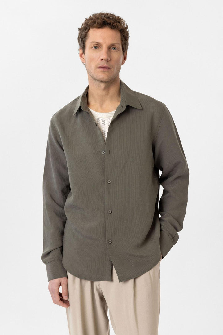 ANT Antioch Haki Relax Fit Modal Fabric Men's Shirt - Angers