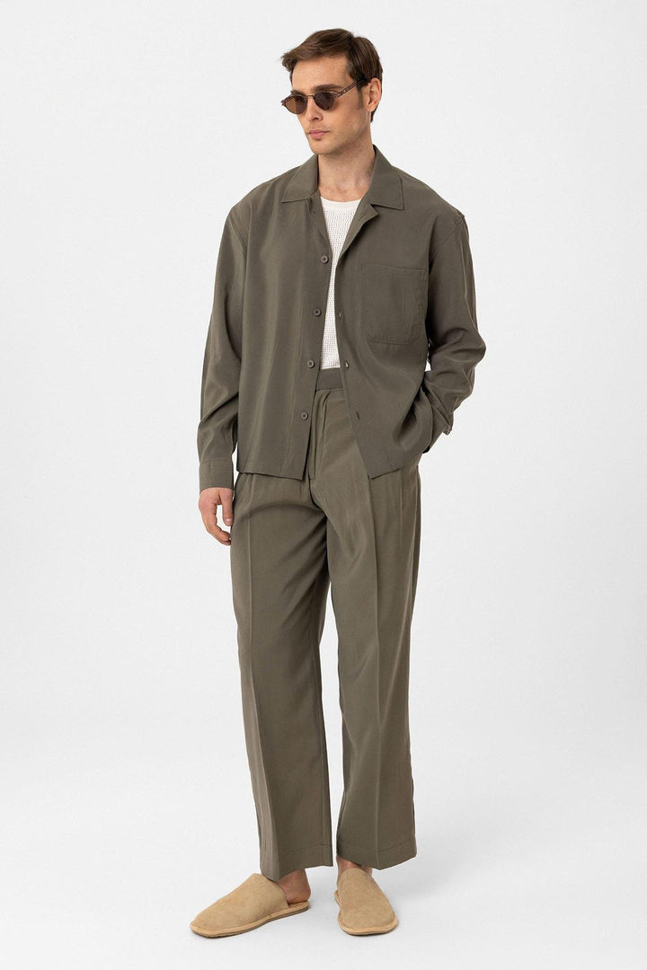 ANT Antioch Haki Relax Fit Modal Fabric Men's Shirt - Dunkerque