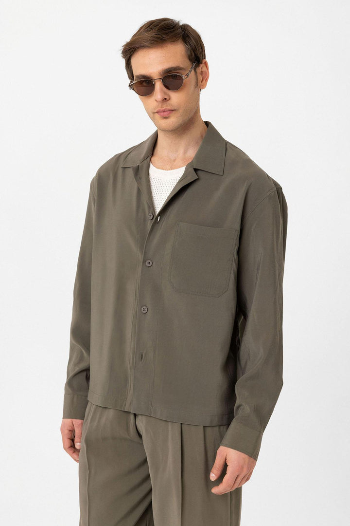 ANT Antioch Haki Relax Fit Modal Fabric Men's Shirt - Dunkerque