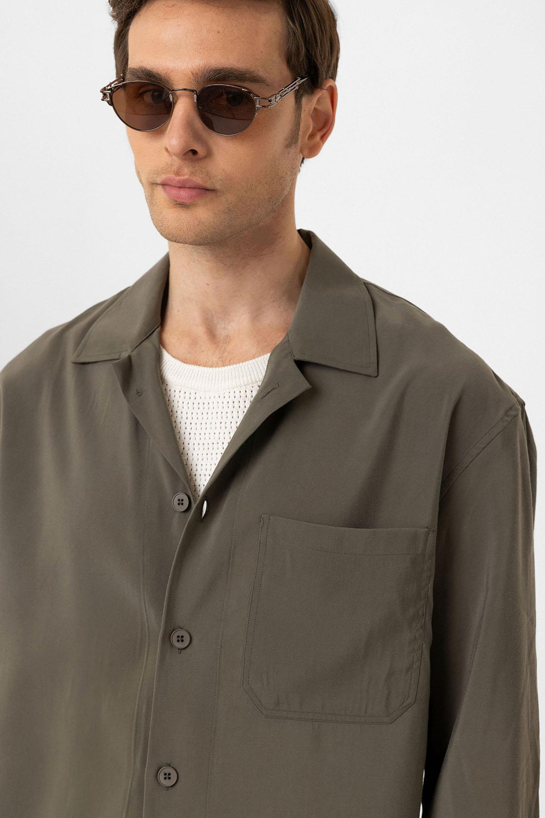 ANT Antioch Haki Relax Fit Modal Fabric Men's Shirt - Dunkerque