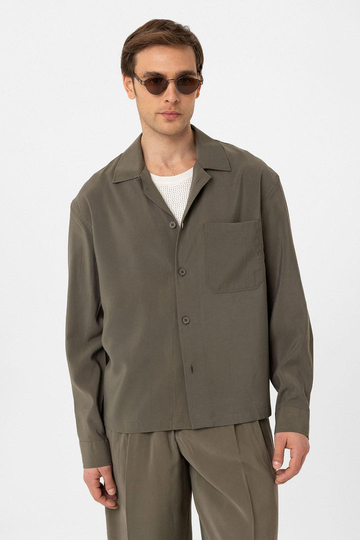 ANT Antioch Haki Relax Fit Modal Fabric Men's Shirt - Dunkerque