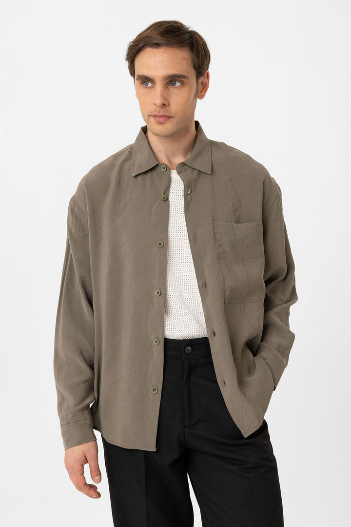 ANT Antioch Haki Relax Fit Modal Fabric Men's Shirt - South Brunswick