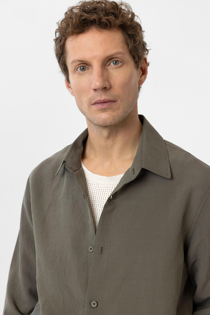 ANT Antioch Haki Relax Fit Modal Fabric Men's Shirt - Angers