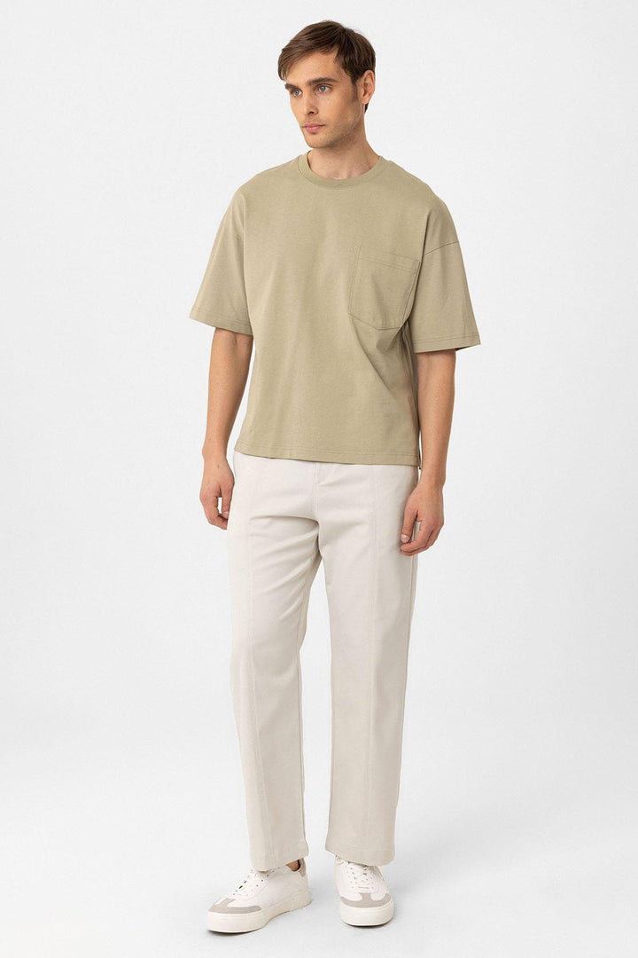 ANT Antioch Haki Relaxed Basic Erkek T-Shirt - Purmerend