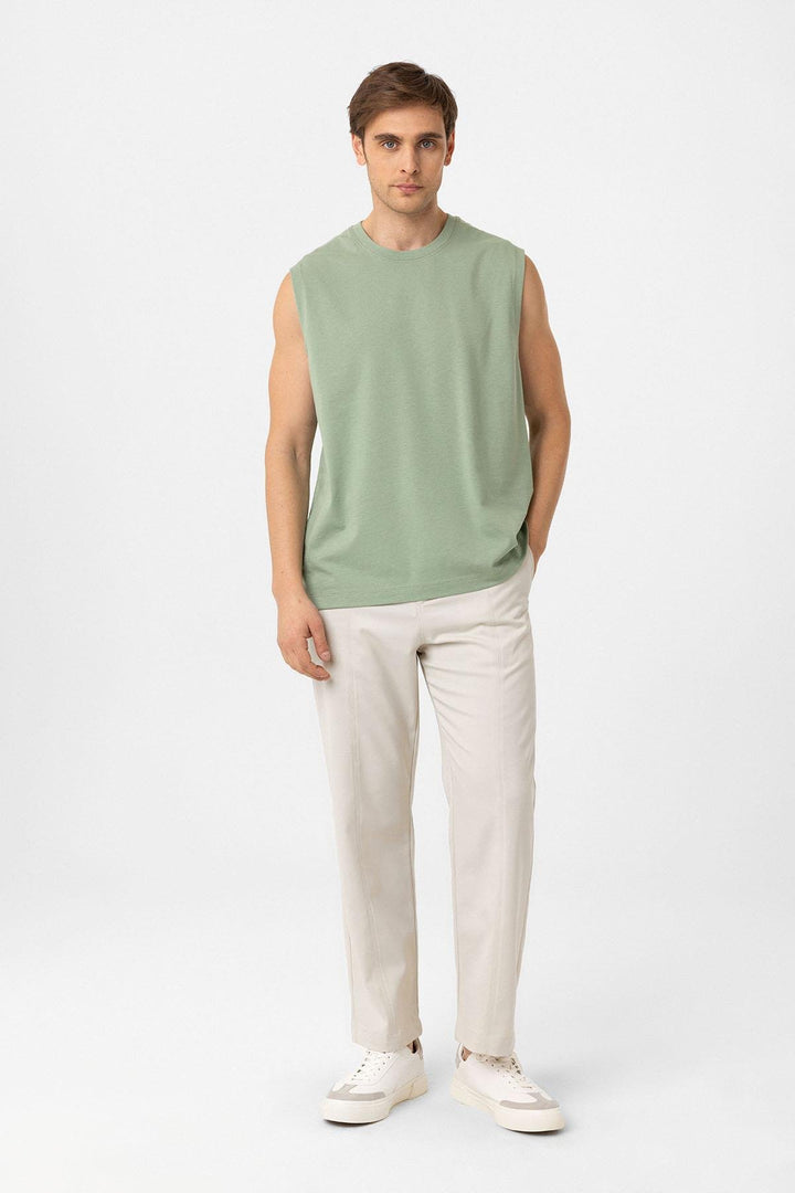 ANT Antioch Haki Relaxed Fit Erkek Kolsuz T-Shirt - Marina di Carrara