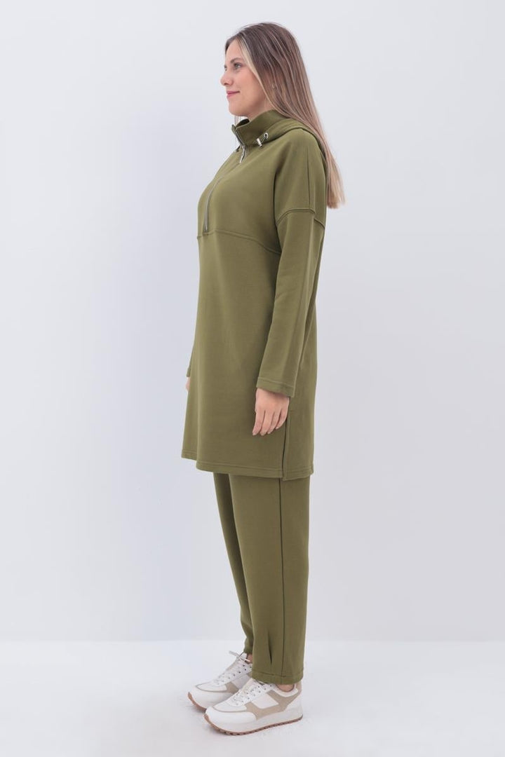 TLD Women Allday Haki Hooded Pantsuit - Sandy