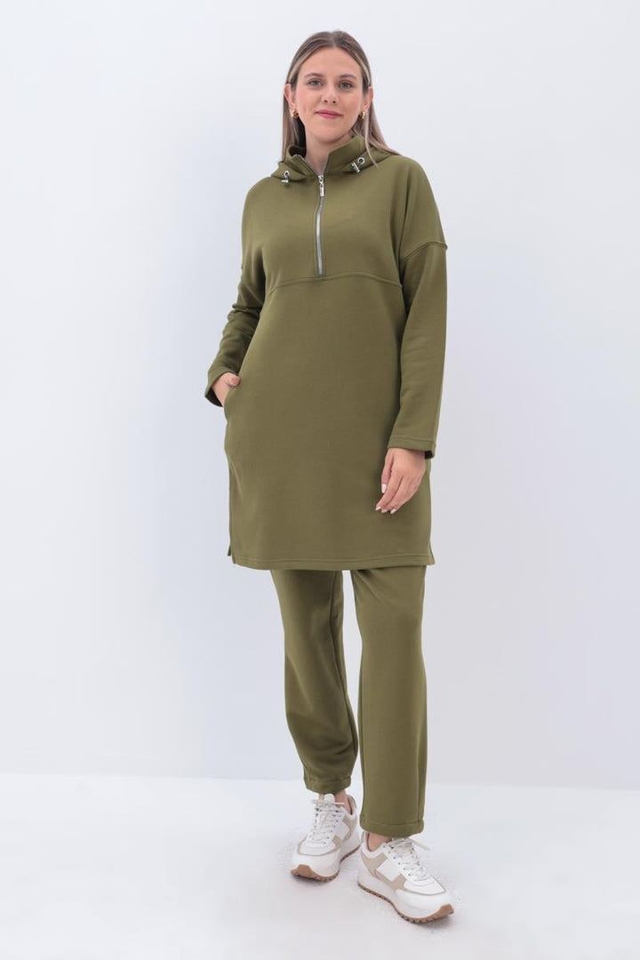 TLD Women Allday Haki Hooded Pantsuit - Sandy