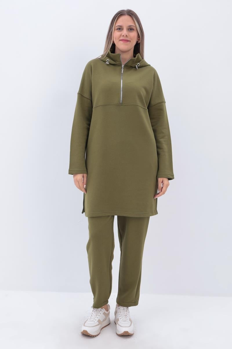 TLD Women Allday Haki Hooded Pantsuit - Sandy