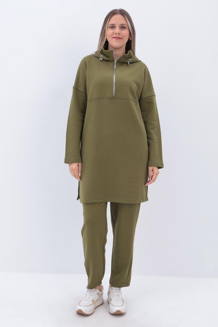 TLD Women Allday Haki Hooded Pantsuit - Sandy