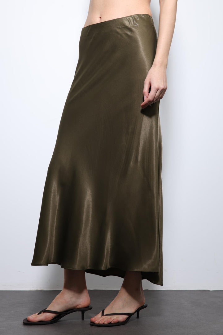 ANT Antioch Satin Midi Skirt - Gagny