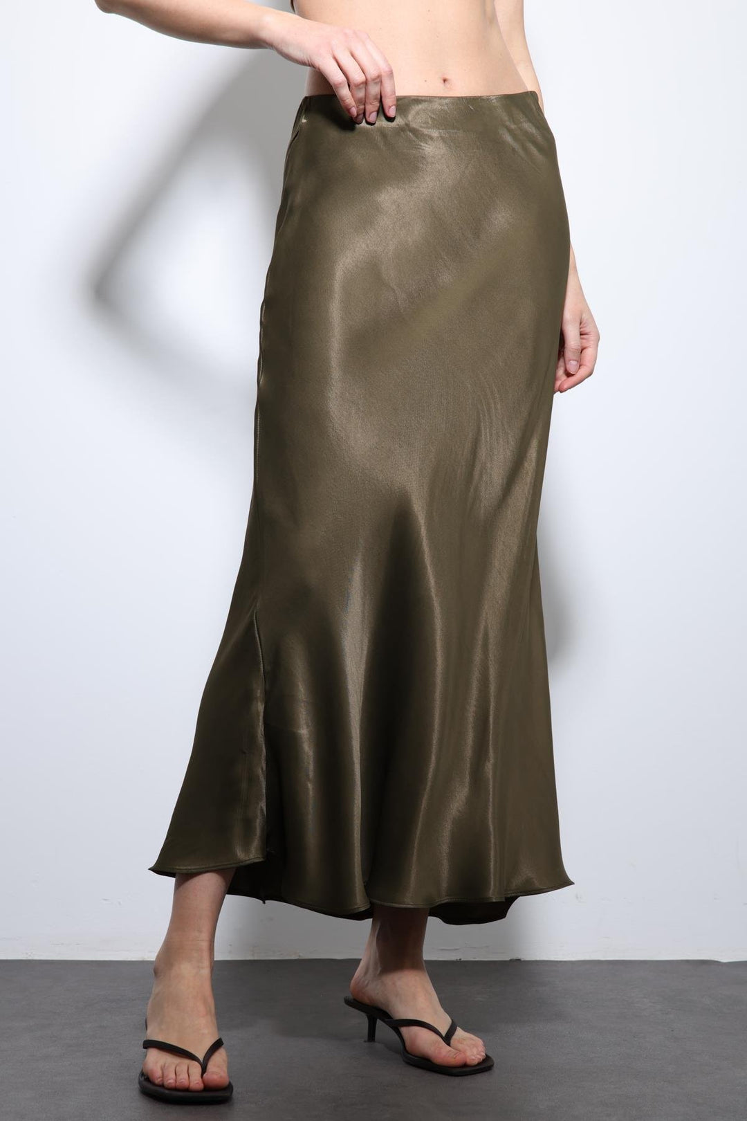 ANT Antioch Satin Midi Skirt - Gagny
