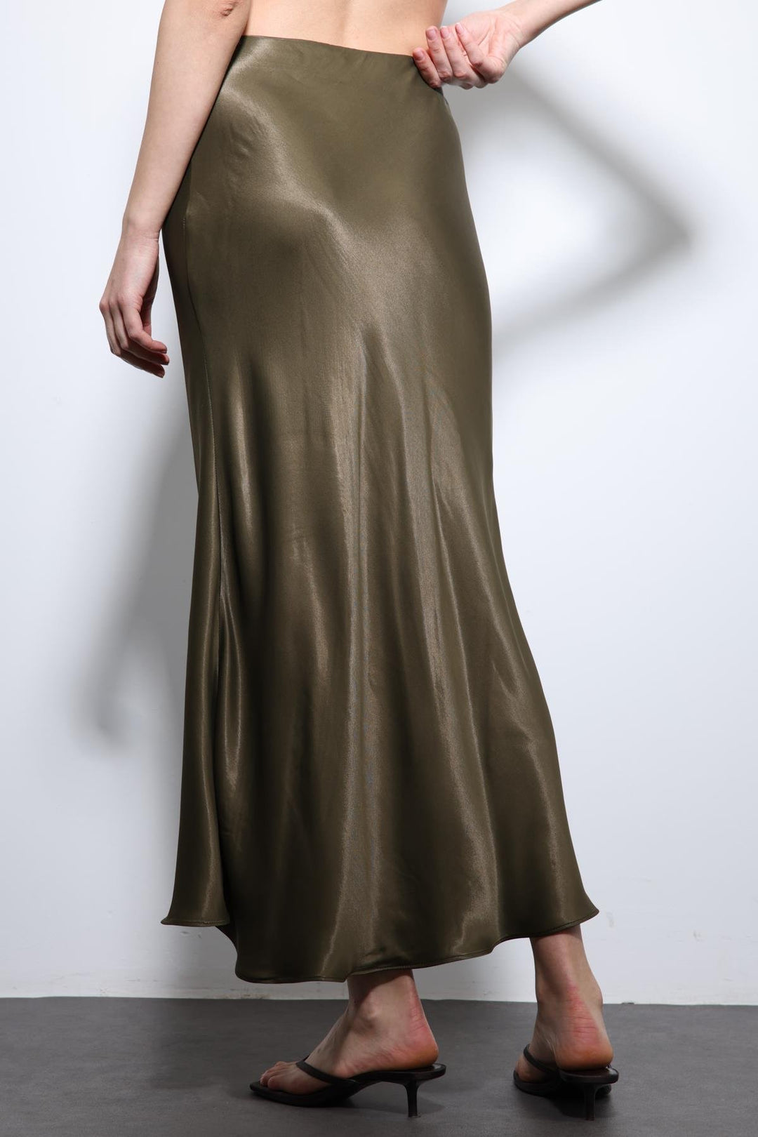 ANT Antioch Satin Midi Skirt - Gagny