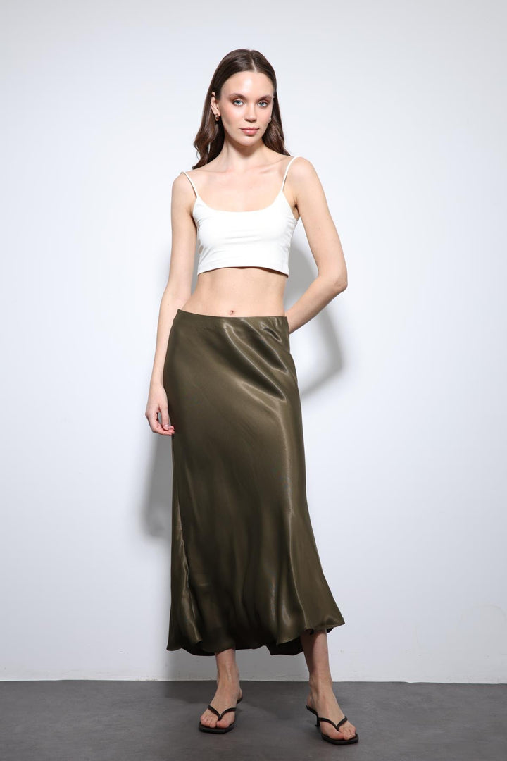ANT Antioch Satin Midi Skirt - Gagny