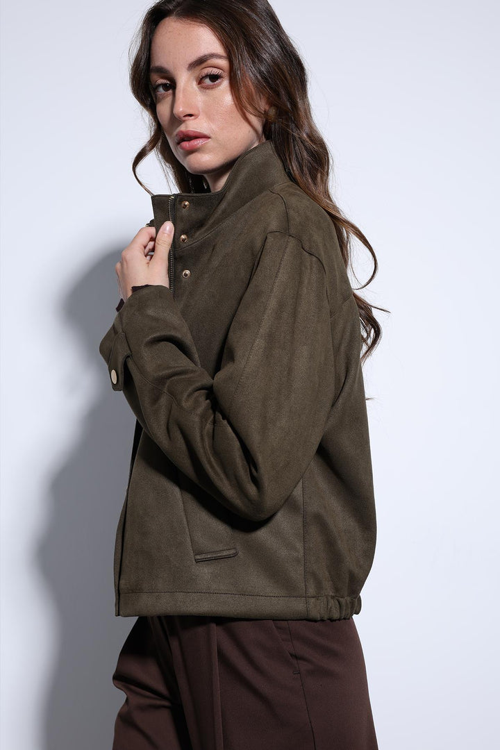 ANT Antioch Khaki Suede Bomber Jacket - Ciudad de Ceuta