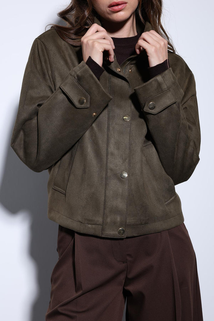 ANT Antioch Khaki Suede Bomber Jacket - Ciudad de Ceuta