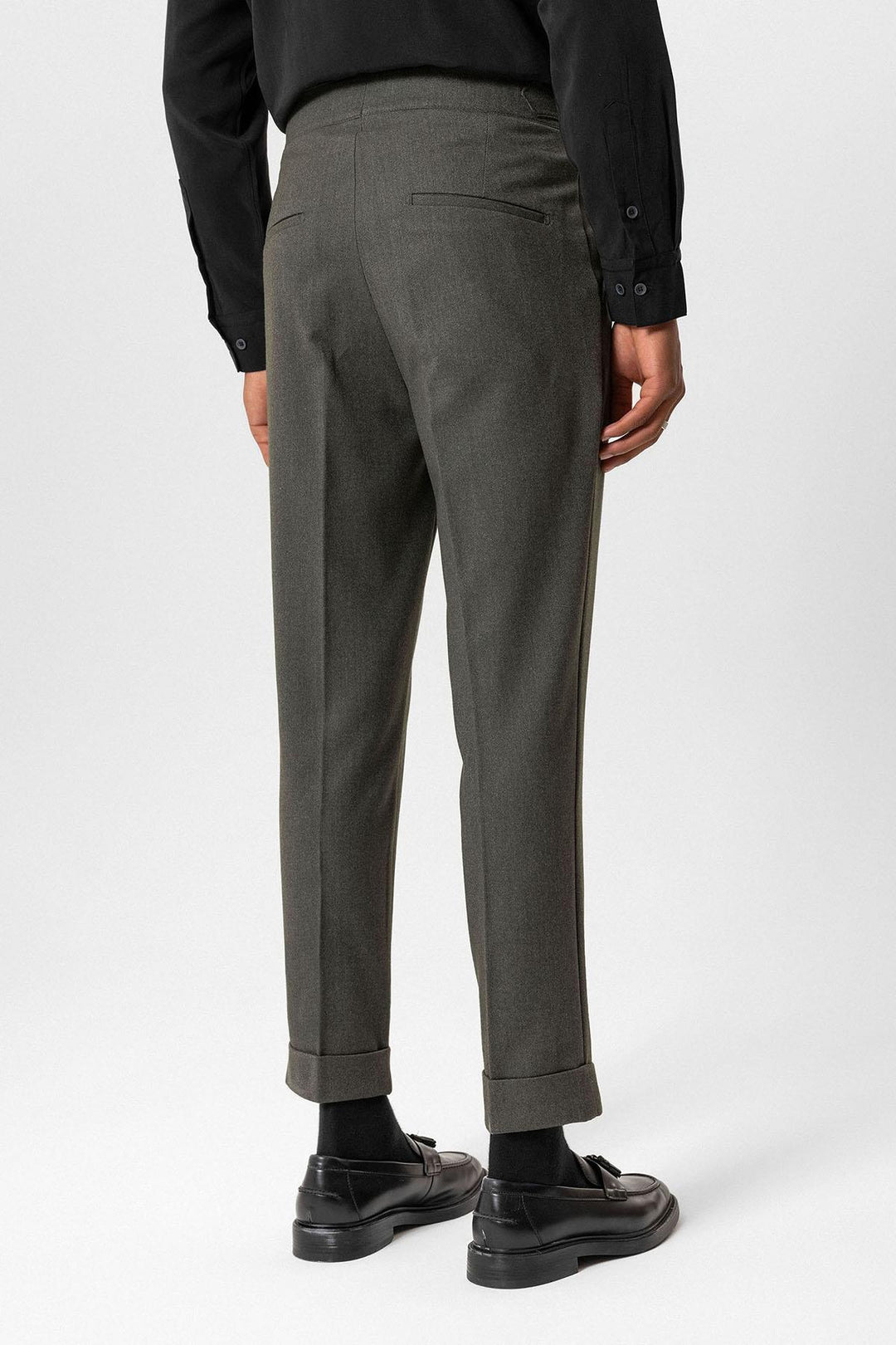 ANT Antioch Haki Toka Detailed High Waisted Men's Pants - Acambay