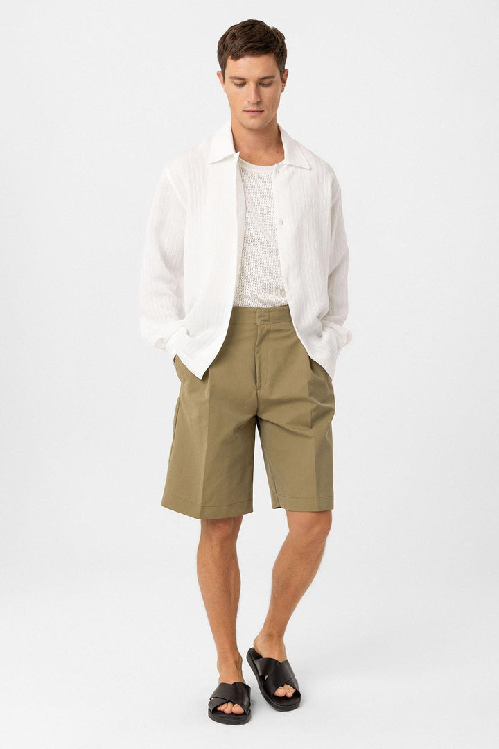ANT Antioch High-Waisted Belted Relaxed Bermuda Men's Shorts - Moline