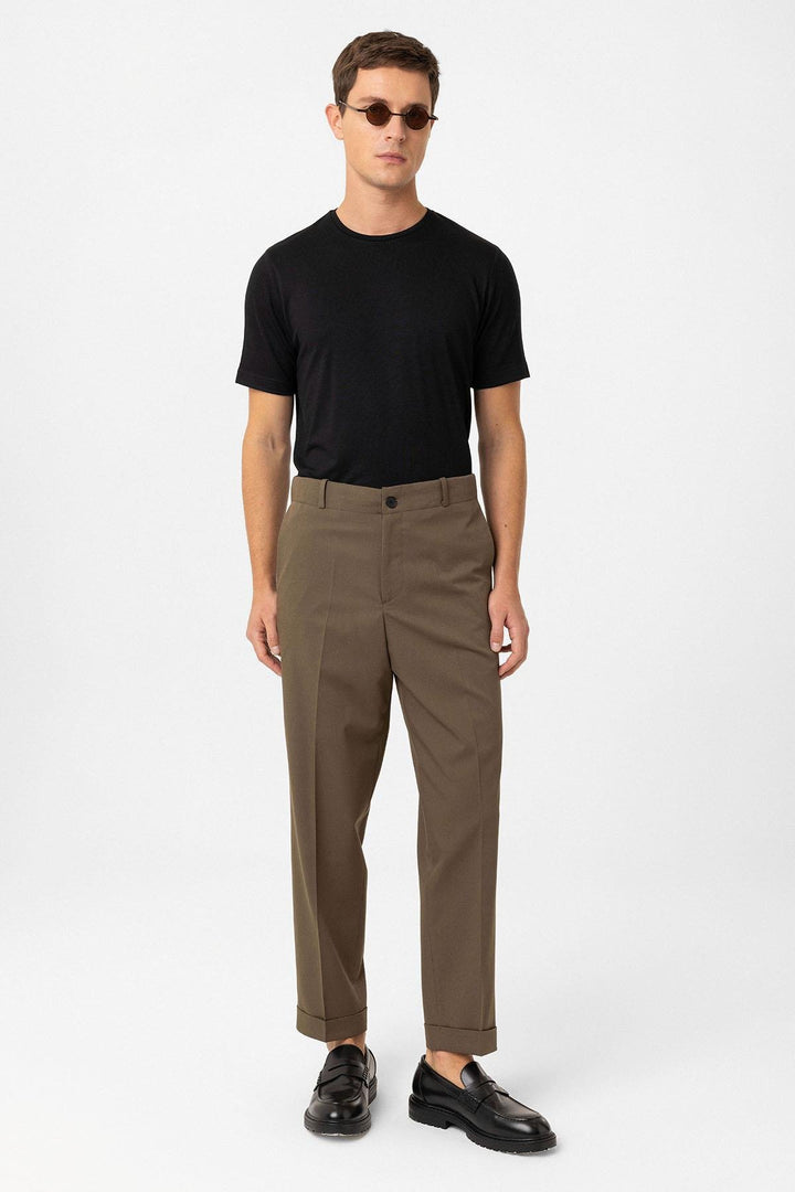 ANT Antioch Haki Yüksek Bel Straight Fit Erkek Pantolon - Târgu Jiu