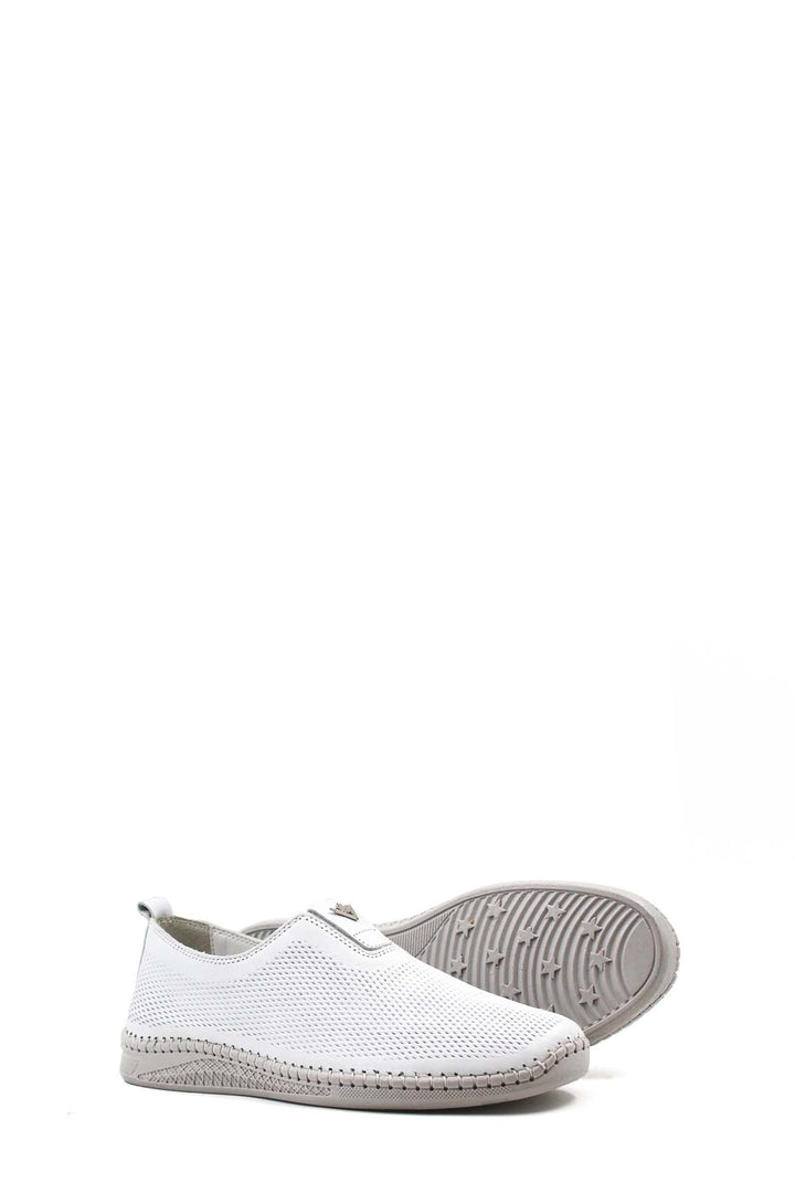 FST Genuine Leather Men's Casual Shoes 127MA614-B White - Sankt Pölten
