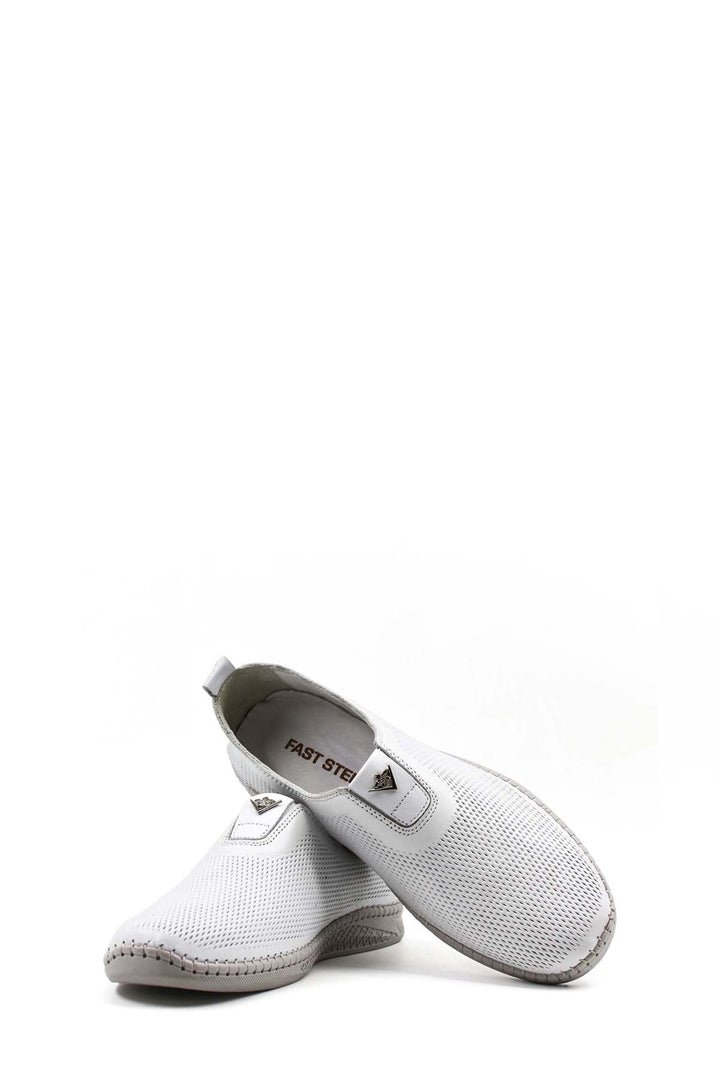 FST Genuine Leather Men's Casual Shoes 127MA614-B White - Sankt Pölten