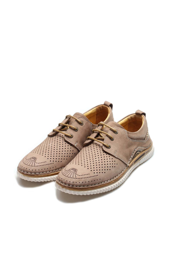 FST Genuine Leather Men's Casual Shoes 662MA46 Beige Nubuck - Jocotepec