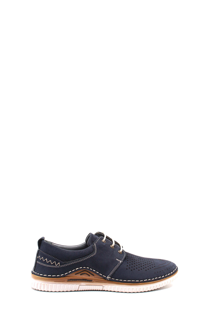 حذاء FST جلد طبيعي للرجال كاجوال 662MA46 Nubuck كحلي - ماسا