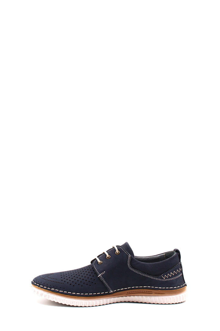 حذاء FST جلد طبيعي للرجال كاجوال 662MA46 Nubuck كحلي - ماسا