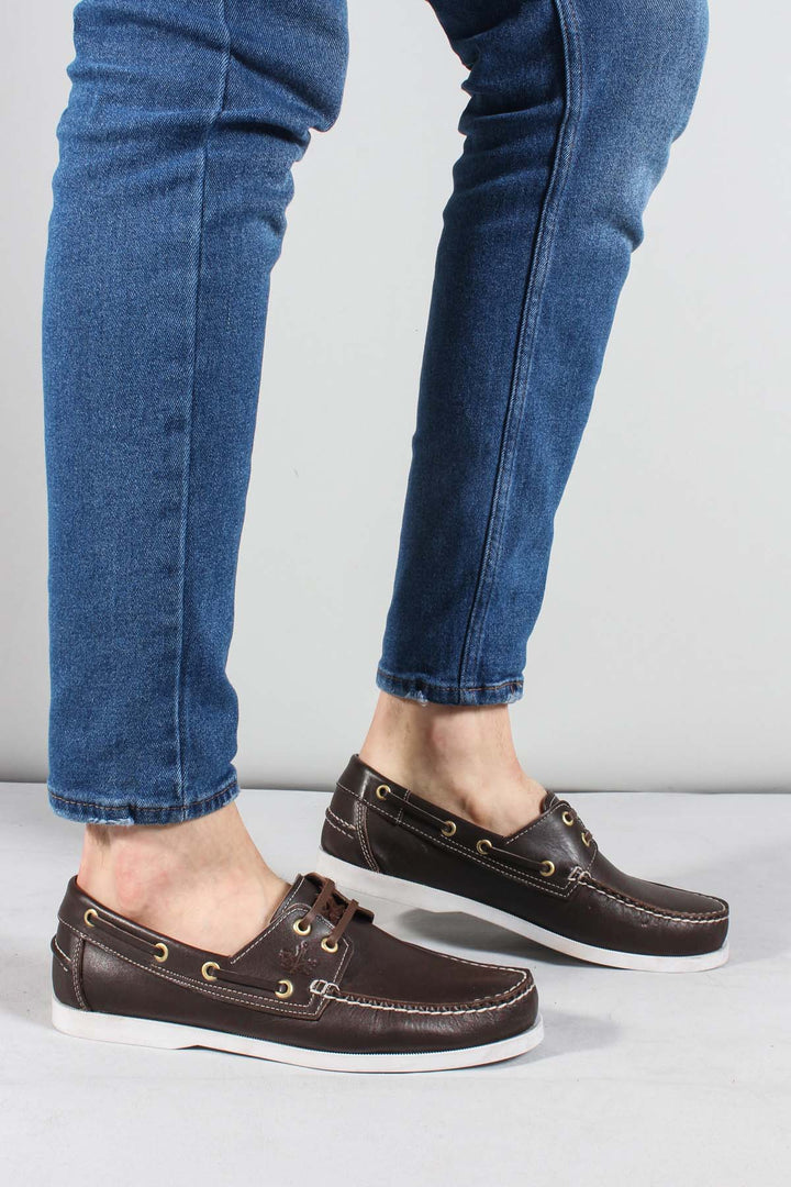 FST Genuine Leather Men's Casual Shoes 858XATIMBIR Brown - Kalamáta