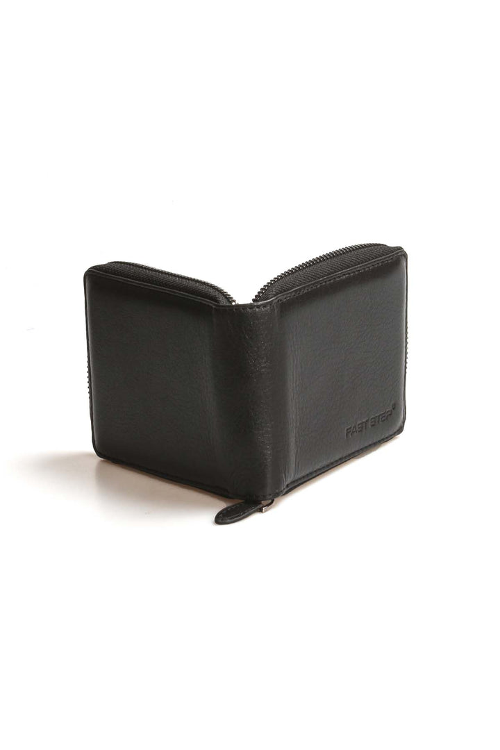 FST Genuine Leather Men's Wallet Accessory 779CA1579 Black - Terre Haute