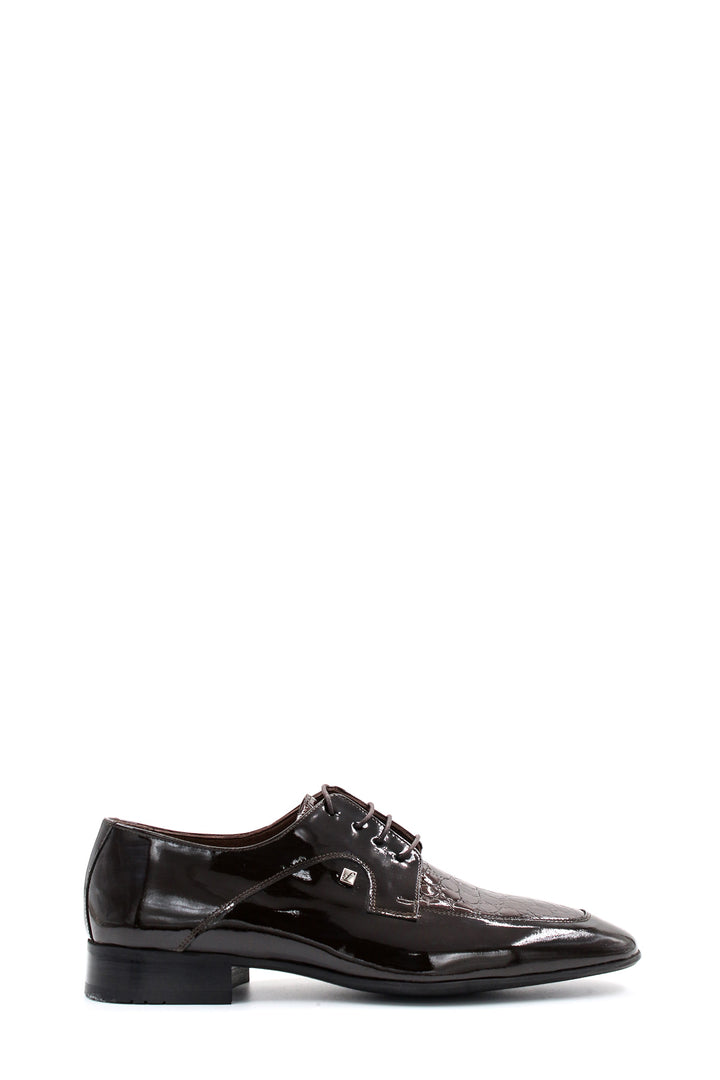 FST Genuine Leather Men's Classic Shoe 278MA2793 Brown Patent - Newton