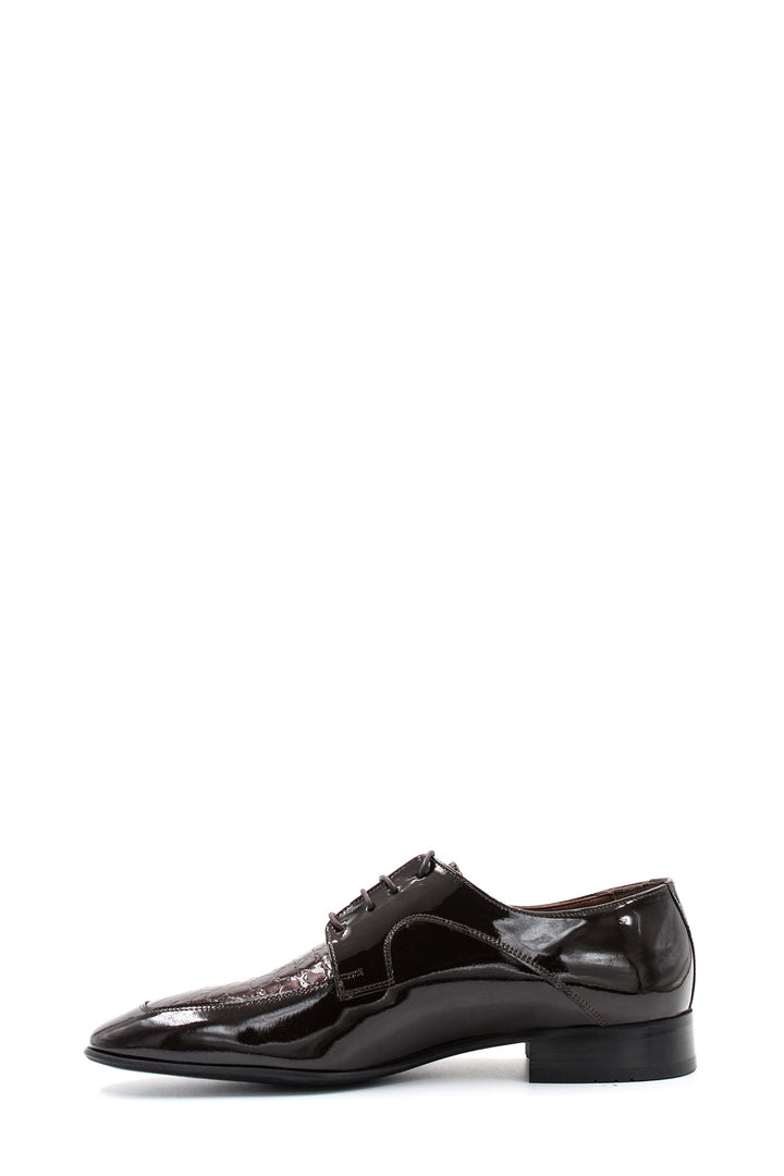 FST Genuine Leather Men's Classic Shoe 278MA2793 Brown Patent - Newton